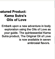 Featured Product Kama Sutra Oils of Love