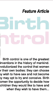 Methods of Contraception